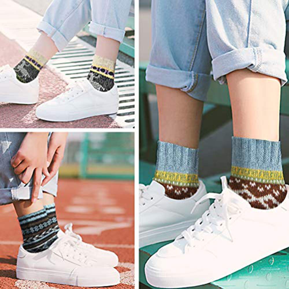 MORECOO Stocking Stuffers - Christmas Gifts for Women - Socks for Women - Thick Wool Soft Warm Cozy High Womens Socks