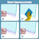 Sarmeley Shower Screen Door Seal Strip 4Pcs 4-7mm Glass Curved Straight 16mm view 5