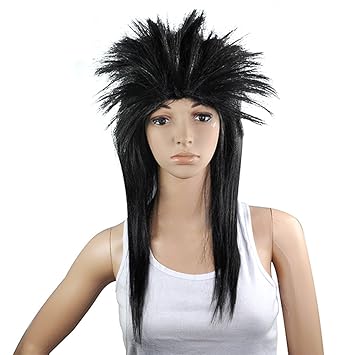 Accessories 1980s Glam Rock Punk Rocker Chick Tina Wig Fancy Dress