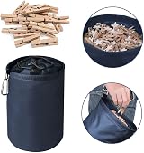 Vicloon Premium Large Peg Bag Navy Blue with Closing Cord and Hook view 4