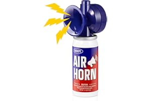 NUOVEPE Air Horns for Safety 1.4oz, Coast Guard Approved Boat Horn Marine(120 dB), Air Horn for Dogs, Airhorn for Bears, Airhorn Mini (1 Pack, Blue)