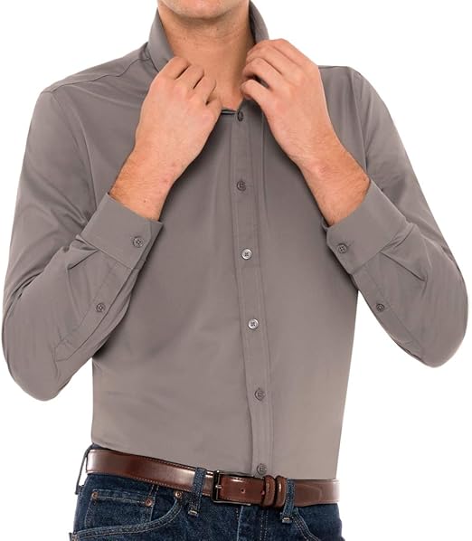 Mens Dry Fit Button Down Dress Shirts 