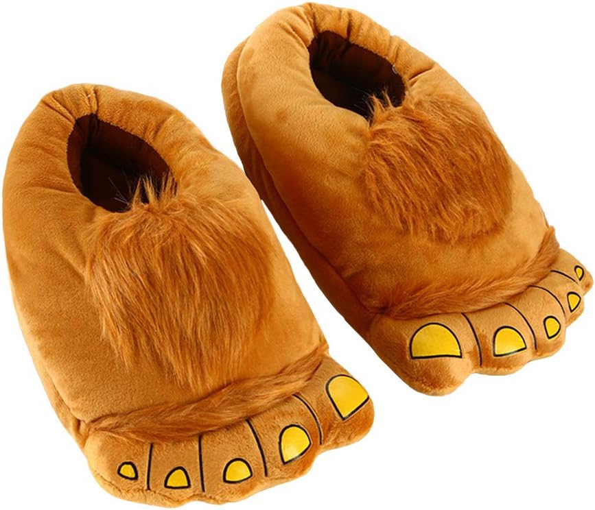 Men's Bigfoot Furry Monster Novelty Slippers Comfortable Warm Hobbit