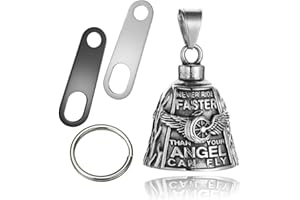 Jvuouxy Handful Good Luck Motorcycle Bell with Hanger Personalized Motorcycle Accessories Lead-Free Pewter Bike Bell for Friends & Family Drive Safe Pendant Accessories for Bikers Riders Pets