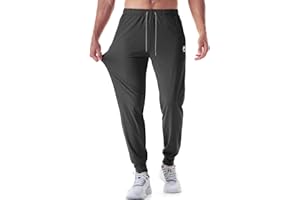 CANGHPGIN Mens Athletic Joggers with Zipper Pockets Lightweight Gym Sweatpants Men Workout Track Pants Jogging Running
