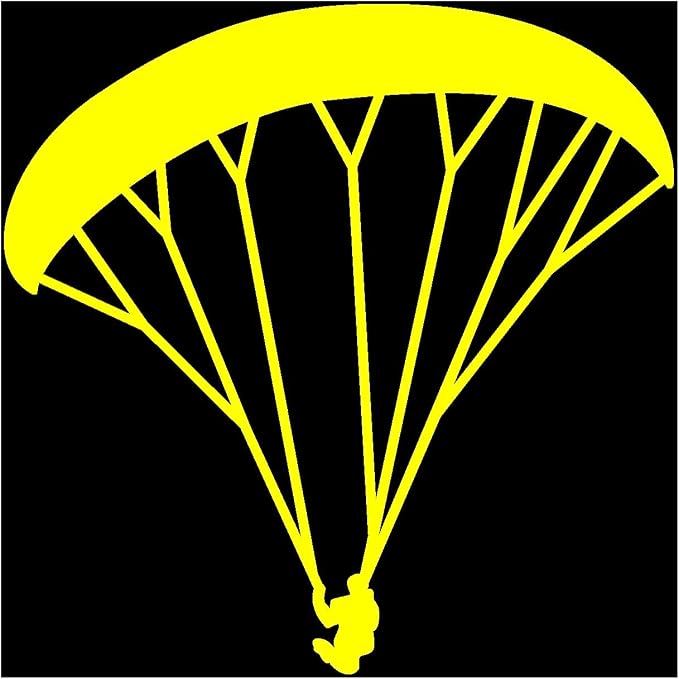 Samunshi® Paraglider Aufkleber Gleitschirm in 8 Größen und 25 Farben