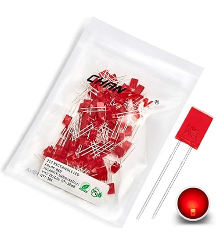 100 Pezzi LED Verde Brillante Chanzon - 2x3x4 Mm, Perfetti Per Progetti Fai-da-te