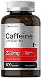 Horbäach Caffeine Pills 200mg with Green Tea | 500