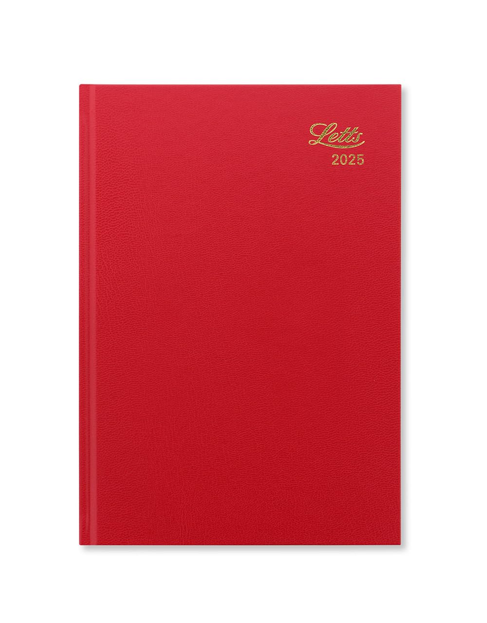 Letts of London Standard A5 week to view 2025 diary - red
