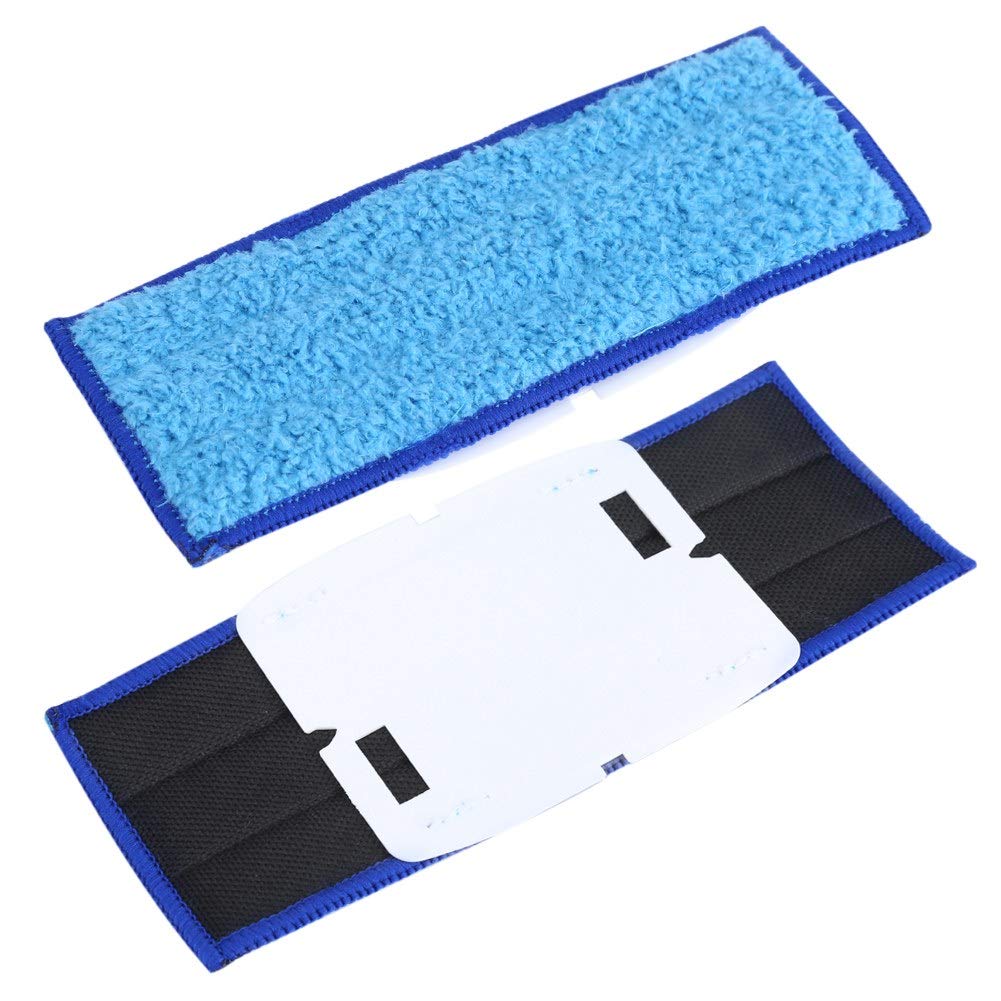 10 PCS Microfiber Mop, 185 x 70mm Replacement Washable Wet Dry Mopping Pads for iRobot Braava Jet 240/241(Blue)