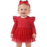 Baby Girl Clothes Infant Ruffle Sleeve Romper Dress Newborn Solid Tutu Skirt Sets Jumpsuit Headband Outfit