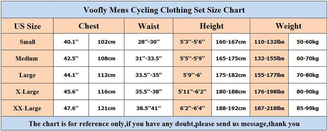 voofly Men's Cycling Jersey Set Men Short Sleeve Compression Bike Shorts Gel Padded Biking Clothing : Clothing
