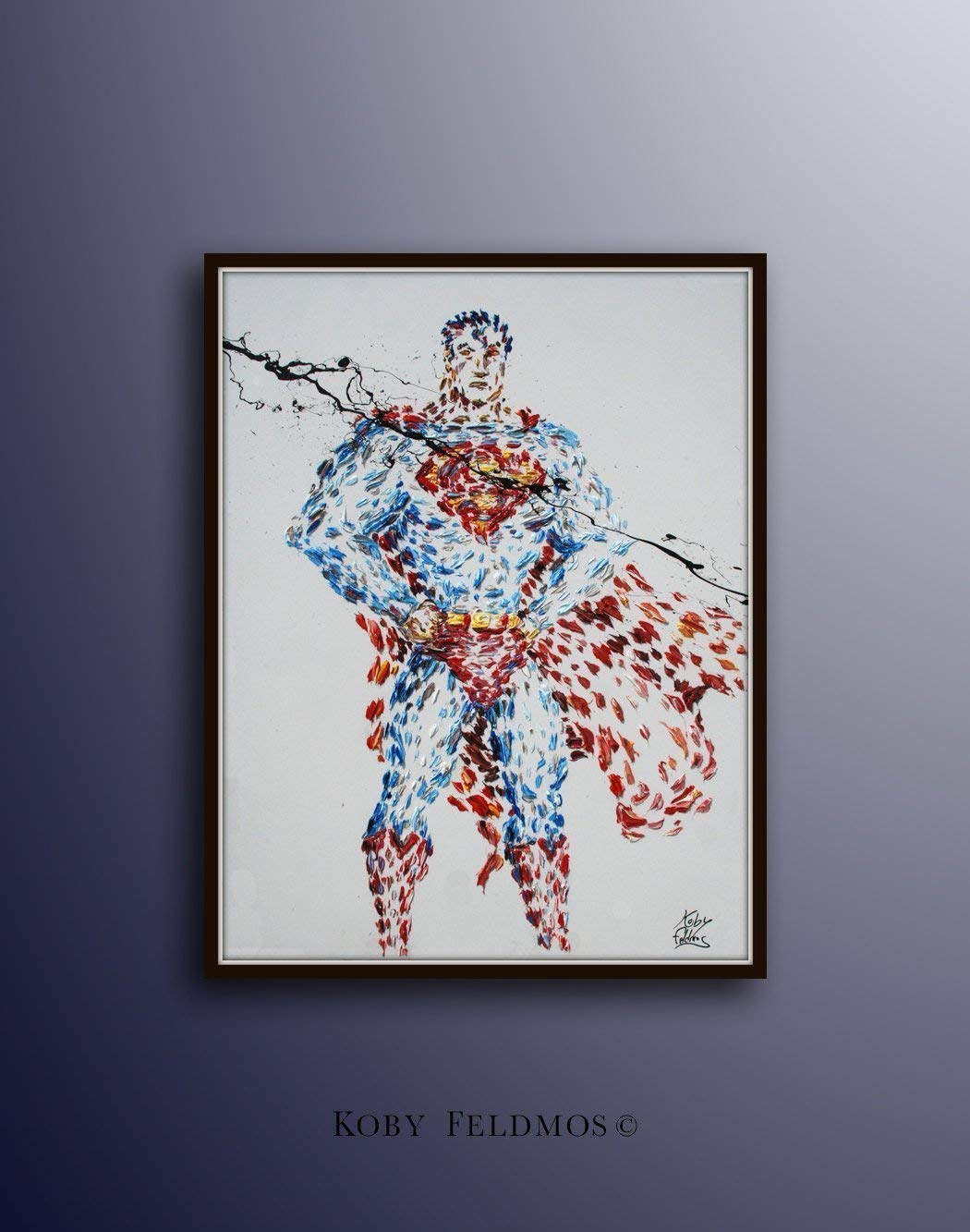 SUPERMAN 47" x 36" Superman superhero character, original