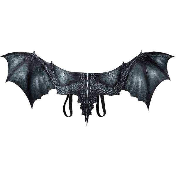MMSS Blue Dragon Wings Costume Prop - 46x90cm Non-Woven Fabric, Elastic Straps, Halloween Carnival Cosplay - View #10