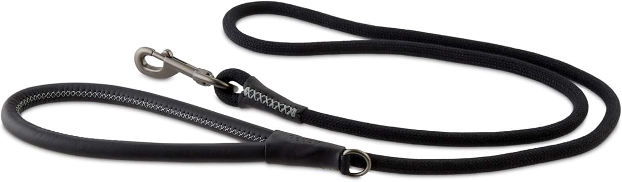 black rope dog lead