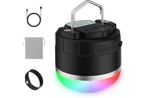 TSOCOS LED Camping Lights Rechargeable - Outdoor Portable Tent Light with 4000mAh Battery, 12 Light Modes, RGB Camping Lantern with Magnet Base, IP65 Waterproof Camping Lights for Tent, Hiking, Power Outages