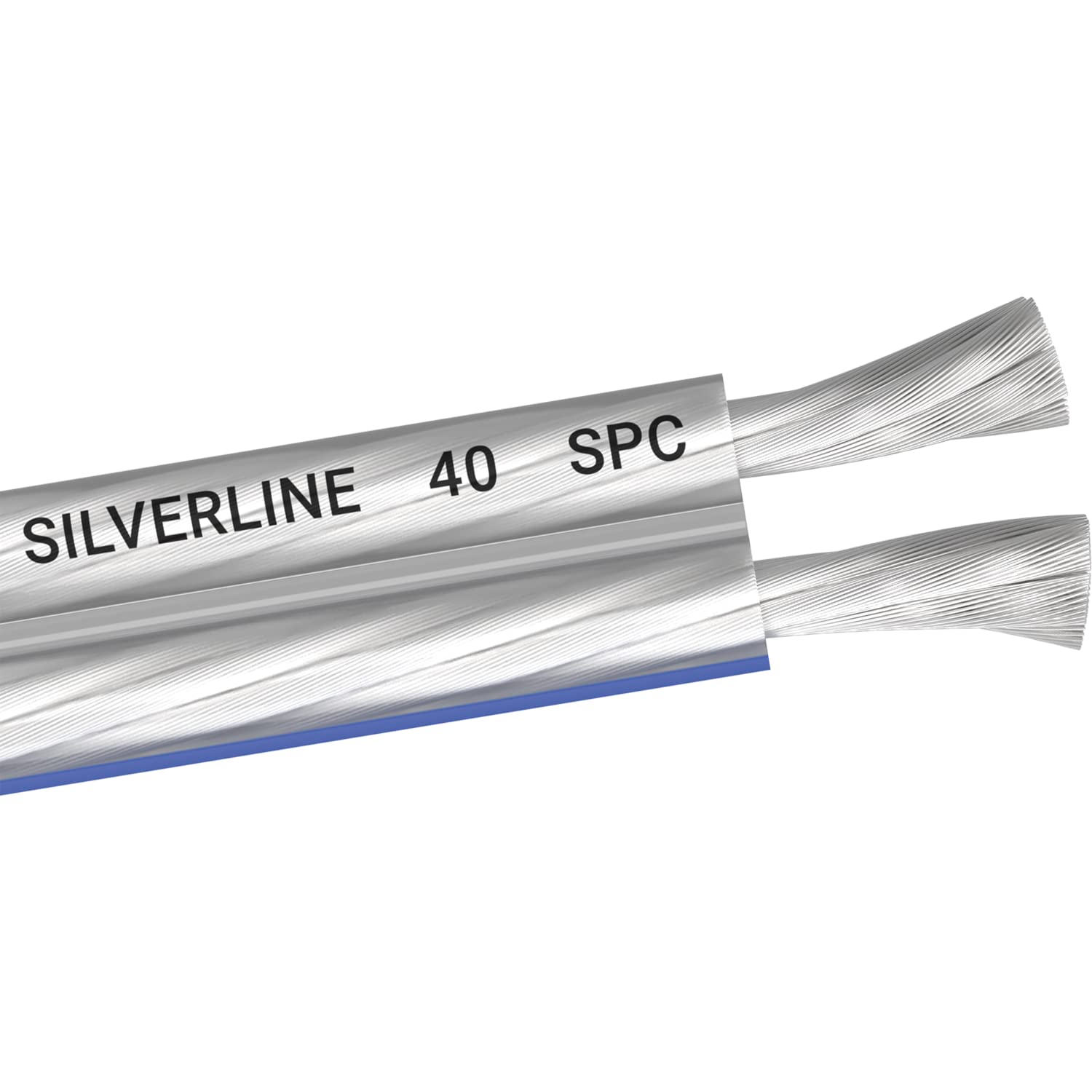 OEHLBACH Silverline SP-40 Stereo Hi-Fi Speaker Cable with SPOFC (Silver-Plated Copper) 2 x 4 mm² Mini Coil Speaker Cable 4 m