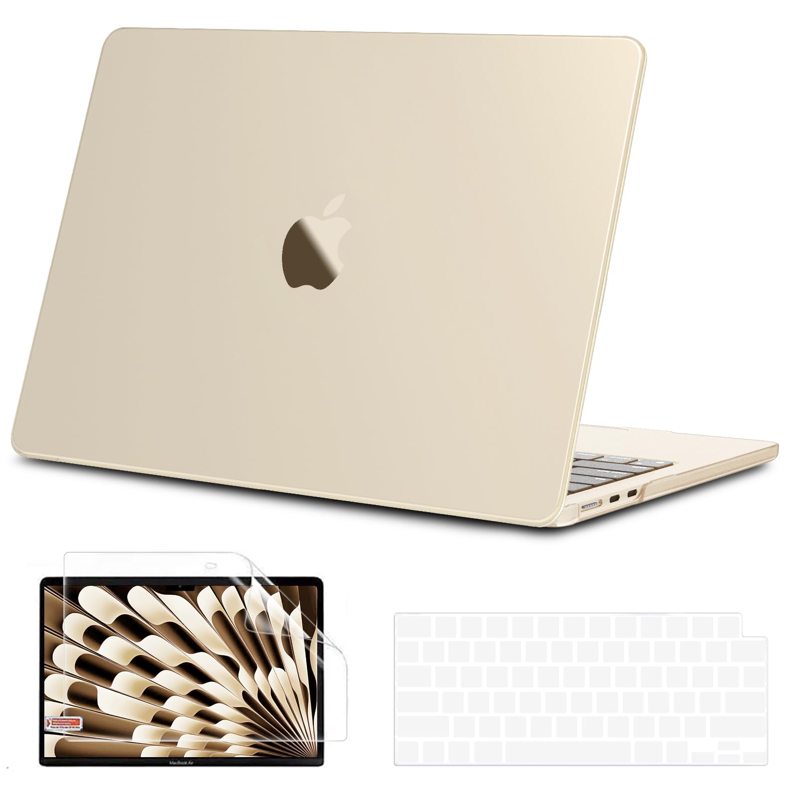 Photo 1 of B BELK Compatible with MacBook Air 15 inch Case 2026 2025 2024 2023 M4 M3 M2 A3241 A3114 A2941, [100% Official Color] [Ultra Thin Armor] Plastic Hard Case for MacBook Air 15.3-inch, Starlight Clear