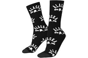 AMZWZSH Alaska Est 1959 Socks, Unisex Adult Crew Socks, Cotton Cozy Casual Sock
