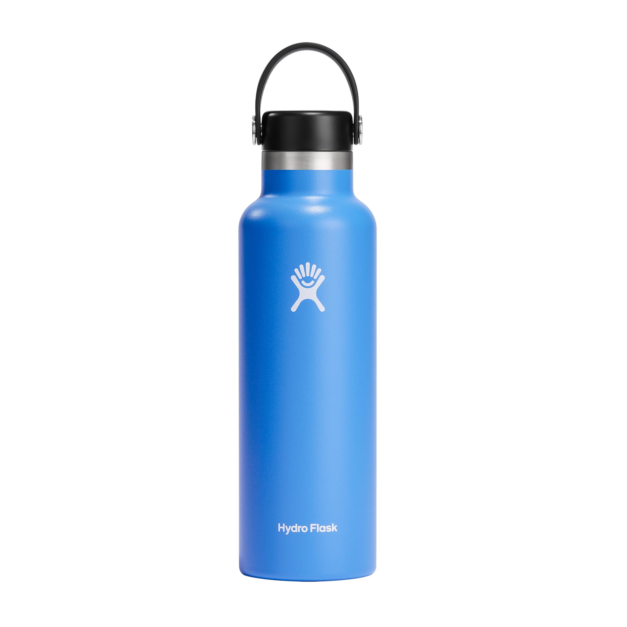 Hydro Flask - Water Bottle 621 ml (21 oz) - Vacuum Insulated Stainless Steel Water Bottle with Leak Proof Flex Cap and Powder Coat - Standard Mouth - Cascade