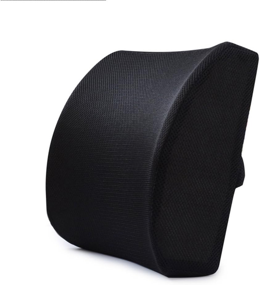 LIVEHITOP Soft Memory Foam Lumbar Support Cushion, 3D Mesh Cover Back Support Pillow for Car Office Desk Recliner Chair Wheelchair, Orthopedic Design for Back Pain Relief, Adjustable Straps - Back