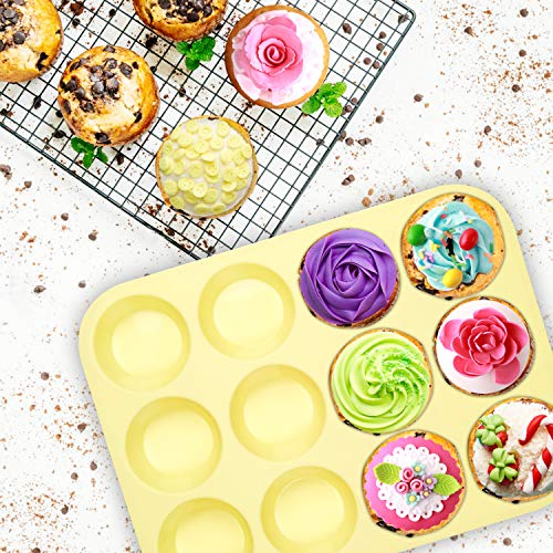 2 Senbowe+Silicone+Muffin+Cupcake+Pans