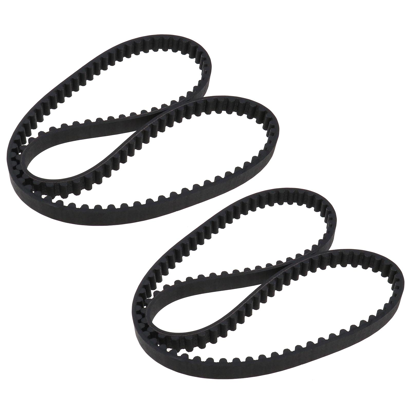 ECSiNG 2x Lawnmower Drive Belt HTD856-8M-12 Compatible with Stiga 105 Combi Deck 9585-0165-01 107-Teeth 8mm Tooth Pitch 12mm Width 856mm Circumference Rubber Black Synchronous