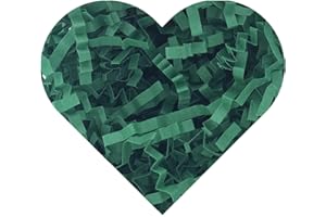 YHXKJ Crinkle Paper for Gift Box (1/2 LB) Crinkle Cut Paper Shred Filler,Shredded Paper Filler Packing Gift Wrap Easter Basket Grass Filler-Dark Green