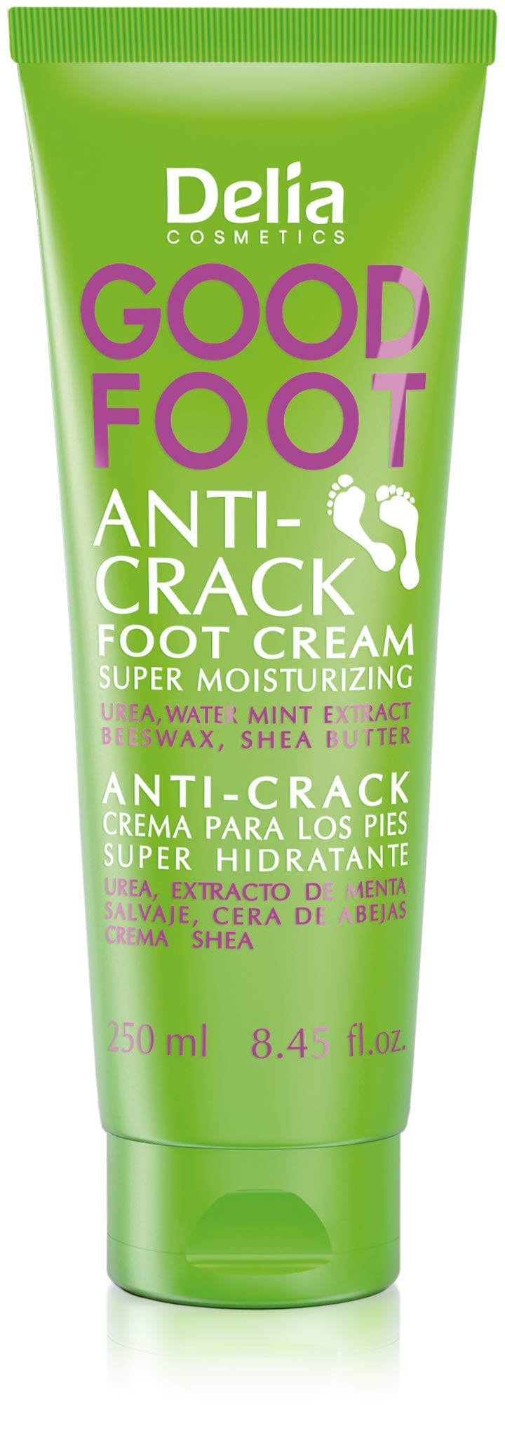 Delia Cosmetics - Good Foot - Anti Crack Foot Cream - Protect Sensitive Heels - Prevent Damages - Provides Regeneration & Comfort for Dry Feet - 250ml