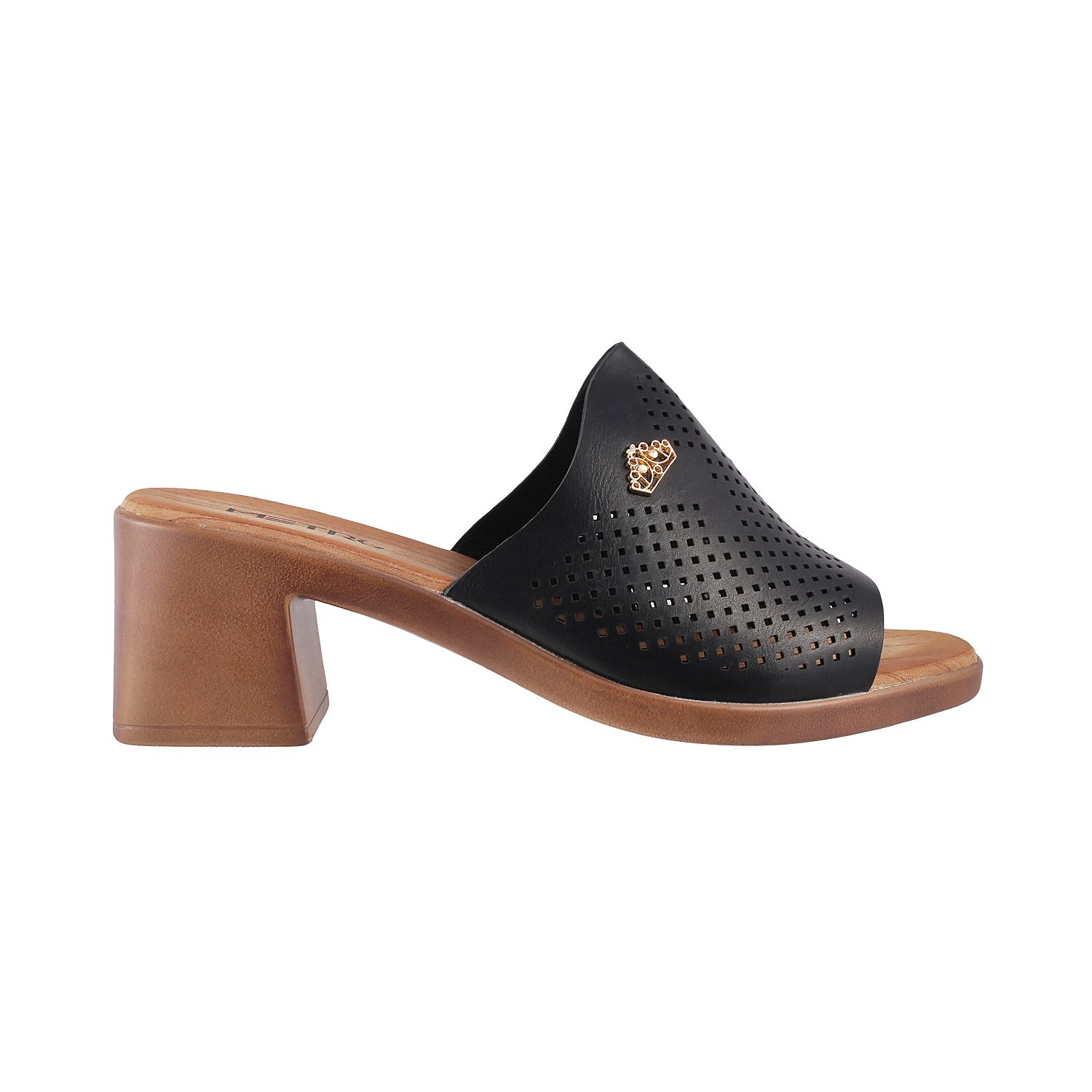 metro women black synthetic mules ( 41-3328 )