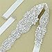 QueenDream Light Ivory Bridal Sash Crystals Wedding Belt
