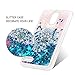 ZSTVIVA LG Stylo 3 Case, Liquid Glitter Case Bling Sparkle Flowing Love Heart Cover Dual Layer Clear TPU Bumper Shockproof Drop Skin for LG Stylo 3 Blue Mandala Totem Flower