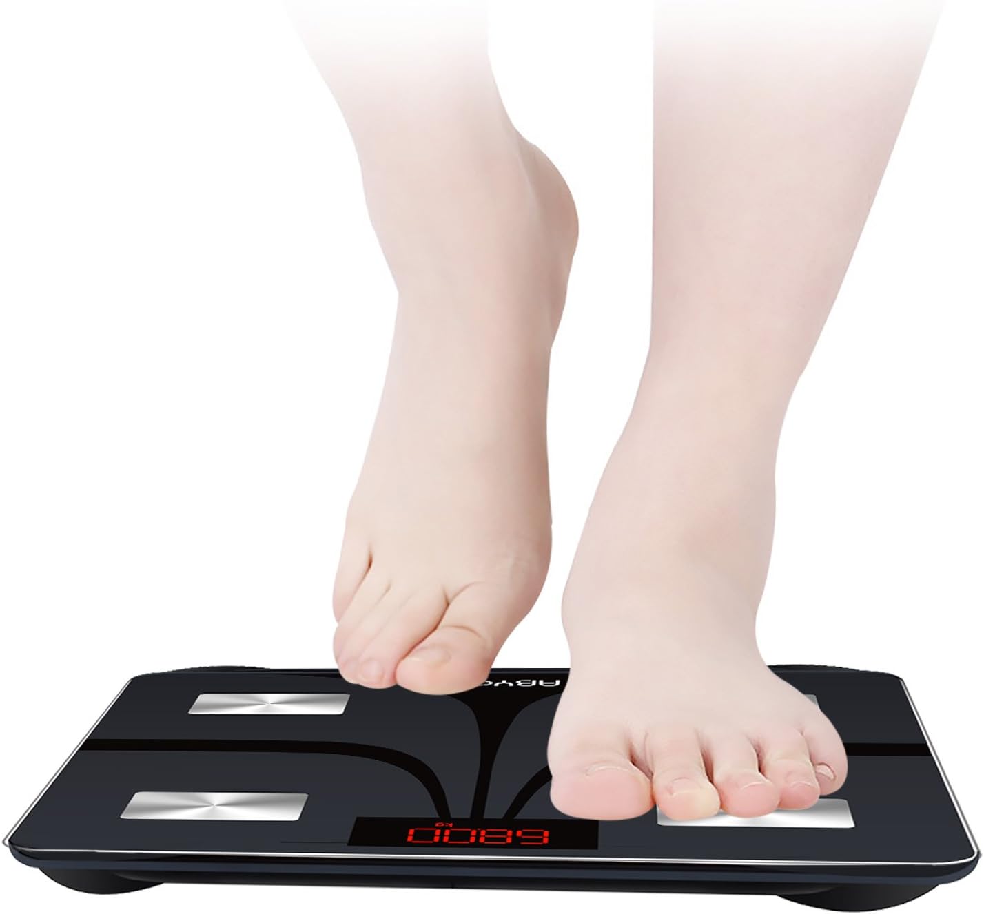 ABYON Bluetooth Smart Bathroom Scales for Body Weight Digital Body Fat Scale,Auto Monitor Body Weight,Fat,BMI,Water, BMR, Muscle Mass with Smartphone APP,Fitness Weight Loss Track Health Scale: Health & Personal Care