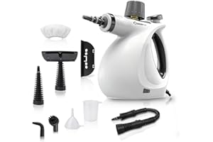 SakerPlus Steam Disinfection Cleaner, Handheld Pressurized Natural Steam Cleaner with 9 PCS Accessories, Portable Multi-Surface Steamer for Cleaning Home Kitchen Floor, Upholstery, Tile Grout & Car