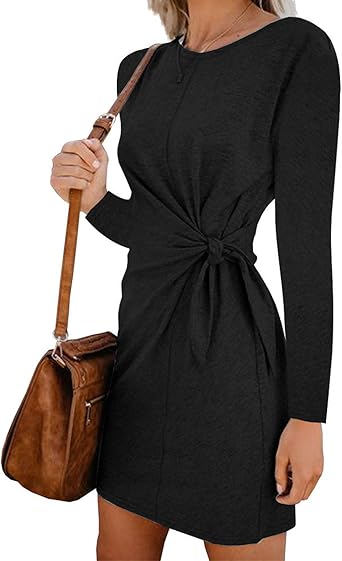 sweater dress tie waist