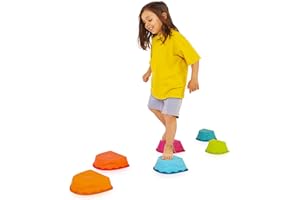 B. toys – Steppers for Kids – 6 Stepping Stones Balance Toy for Indoor & Outdoor Active Play, Fun Exercise Game for Toddlers 