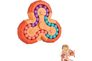 YUDANSI Magic Bean Puzzle Toy, Rotating Magic Bean & Fidget Cube 2-in-1, Rotating Magical Cube Fidgets Gift for Kids Boys Girls Age 3+, 5-7, 8-12, Brain Teaser Fingertip Toys for Teens Adults