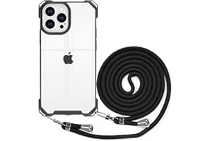 BEIMEITU Crossbody Case for iPhone 14 Pro Max, Crossbody Mobile Cover with Neck Cord Strap, Transparent Clear PC Lanyard Phone Case for iPhone 14 Pro Max