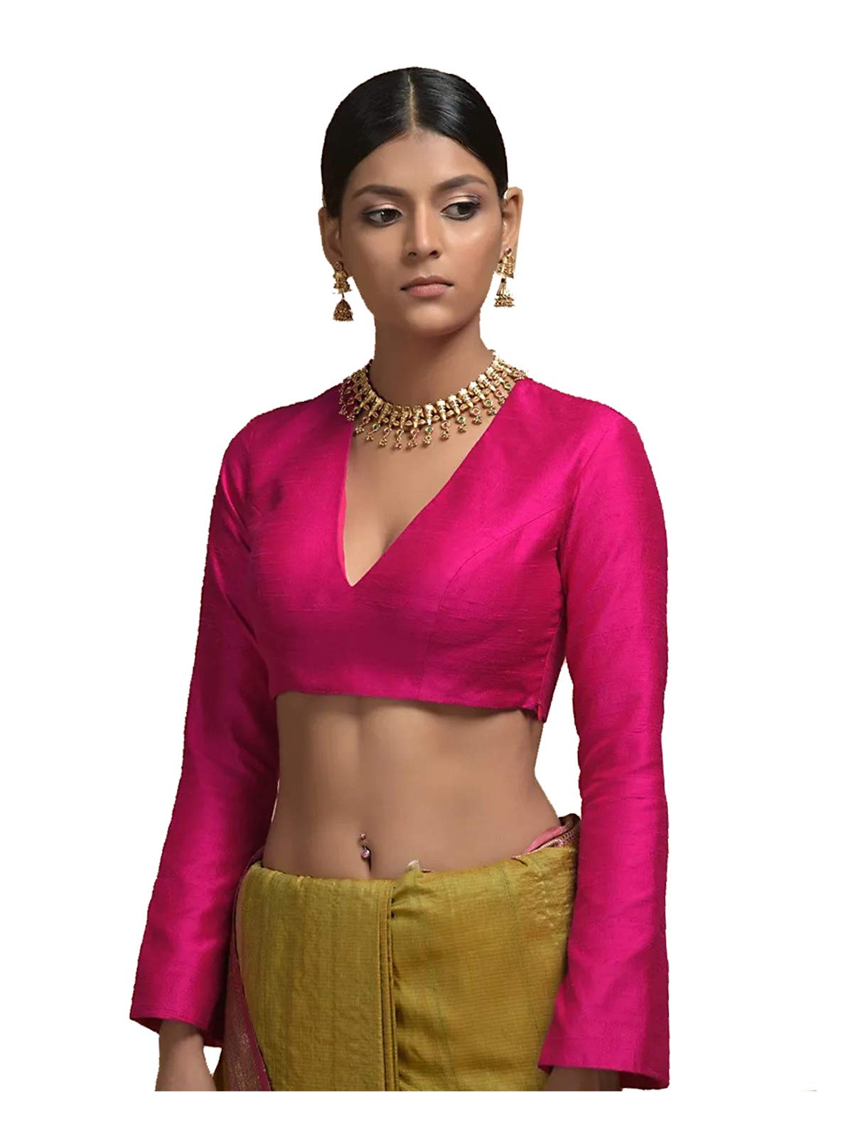 Women's Readymade Blouse For Sarees Indian Designer Banglori Silk