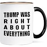 ONRRI 11 OZ Ceramic Mug With Black Handle, Patriot Inscription, Microwave Safe, Patriot Mug