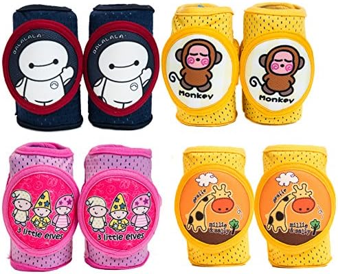 Baby Knee Pads Anti-Slip Walking Kneepads Adjustable Velcro Strap Unisex For Boys Girls Infant Toddler Knee &amp; Elbow Pads Memory Foam Pad Cushion Breathable Mesh Fabric Knee Pads For Babies