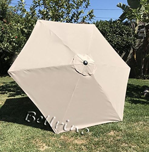 coolaroo 11 feet round patio umbrella California Umbrella Tahoe Series 11 Foot Rectangular Aluminum Market  Umbrella with Crank Lift