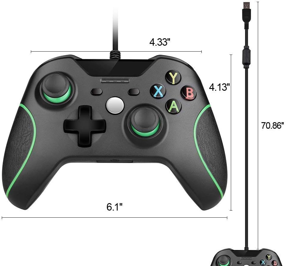 Amazon Xbox One コントローラー ゲームパッド有線 Pc適応 Regemoudal Pc ゲームコントローラ有線 Usb Windows Pc Xbox One Xbox One X S Xp Win7 10 二重振動 人体工学 黒 コントローラー ハンドル ジョイスティック