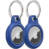 Belkin Apple AirTag Secure Holder with Key Ring, Durable Scratch Resistant Case With Open Face & Raised Edges, 2 count (Pack 
