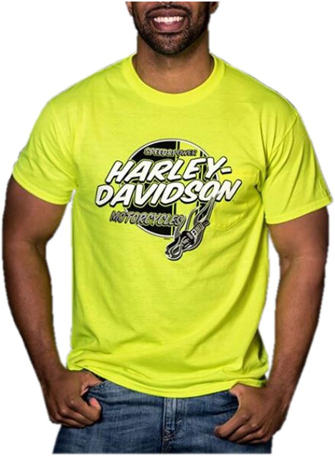 Harley-Davidson Ignite Bolsillo en el Pecho de Manga Corta Playera de