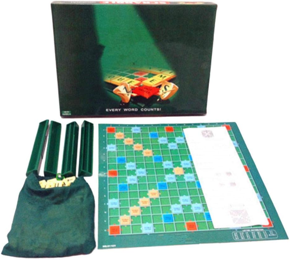 English Scrabble Game Toy,Learning Teaching Aids, Letter Blocks Game Board, Children IntelligenceLettered Spell Word