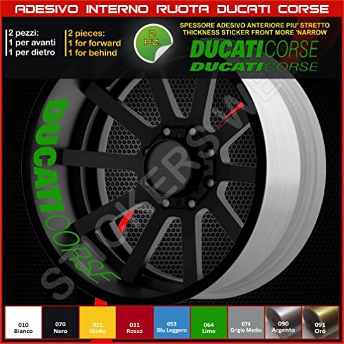 Ducati Monster Multistrada Hypermotard Wheel Rim Stickers Decals Inner Strips Single Colour Code 0227 064 Lime