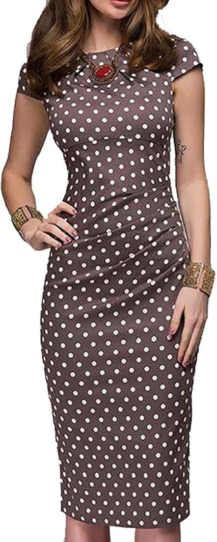 polka dot bodycon midi dress