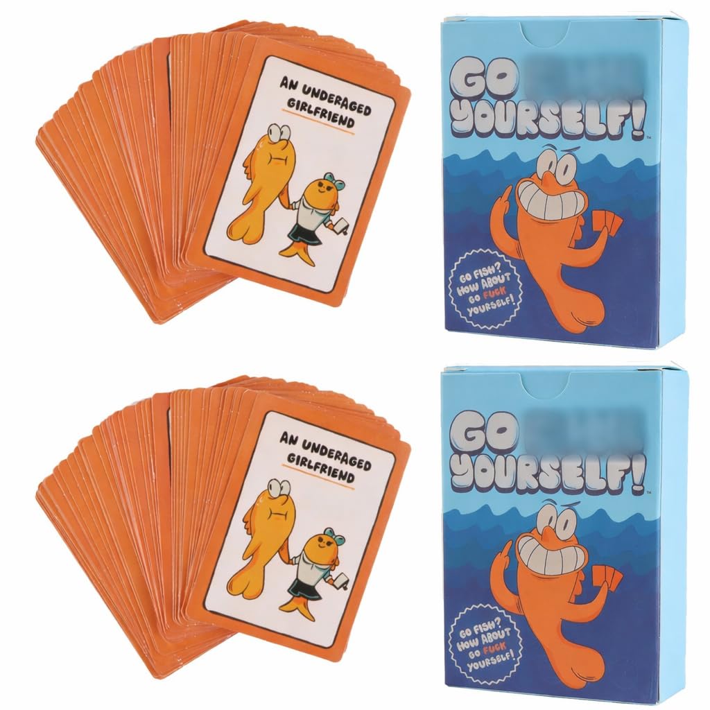 Eddrfy Go Fish Card Game Adult Version 48 Cards, Funny Go Fish Game with Hilarious Twist for 2-8 Players, Classic Interactive Adult Card Games for Parties, Family Fun, Game Night and Travel (2)