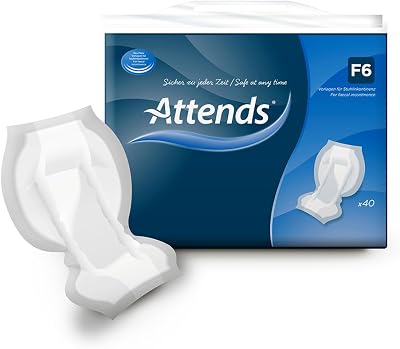 Attends Faecal Pad (F6) x 40 Pad – White Waterproof Backsheet